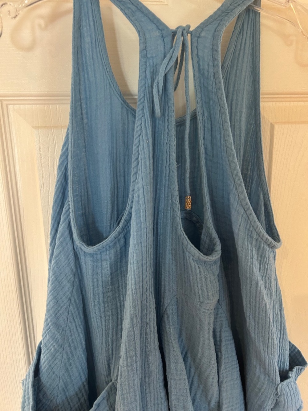 Free People Blue Tunic Top Dress Coverup Like New - Picture 3 of 4
